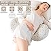 Oskeray Pregnancy Pillow for Sleeping, Maternity Pillow Support for HIPS, Backs, Legs, Maternity Pillow with Detachable and Adjustable Pillow Cover