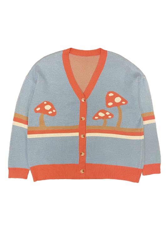 Women's V-Neck Button Down Cardigan – Soft and Skin-Friendly Long Sleeve Knit Sweater