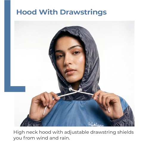 Image of Lifelong Waterproof Unisex Rain Coat Hooded Full Sleeves Outdoor Men, Women, Boys & Girls Rainwear Poncho Raincoat for Camping, Hiking & Travelling (1Pc)
