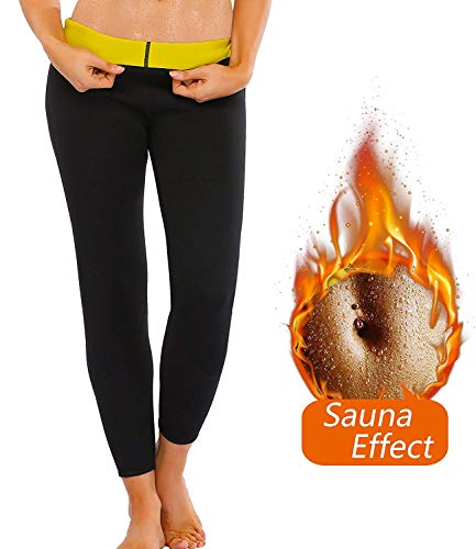 NOVECASA Suana Chaleco Camisa de Manga Larga Mujer/Pantalones Cortos de Sudoracion de Neopreno Shapewear para Sudoración, Quema Grasa, Adelgazante (M, Pantalones)