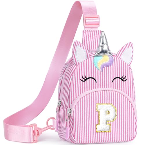 Image of YOOLIFE Little Girls Purse Sling Bag Unicorn Kids Crossbody Bag, Pink P