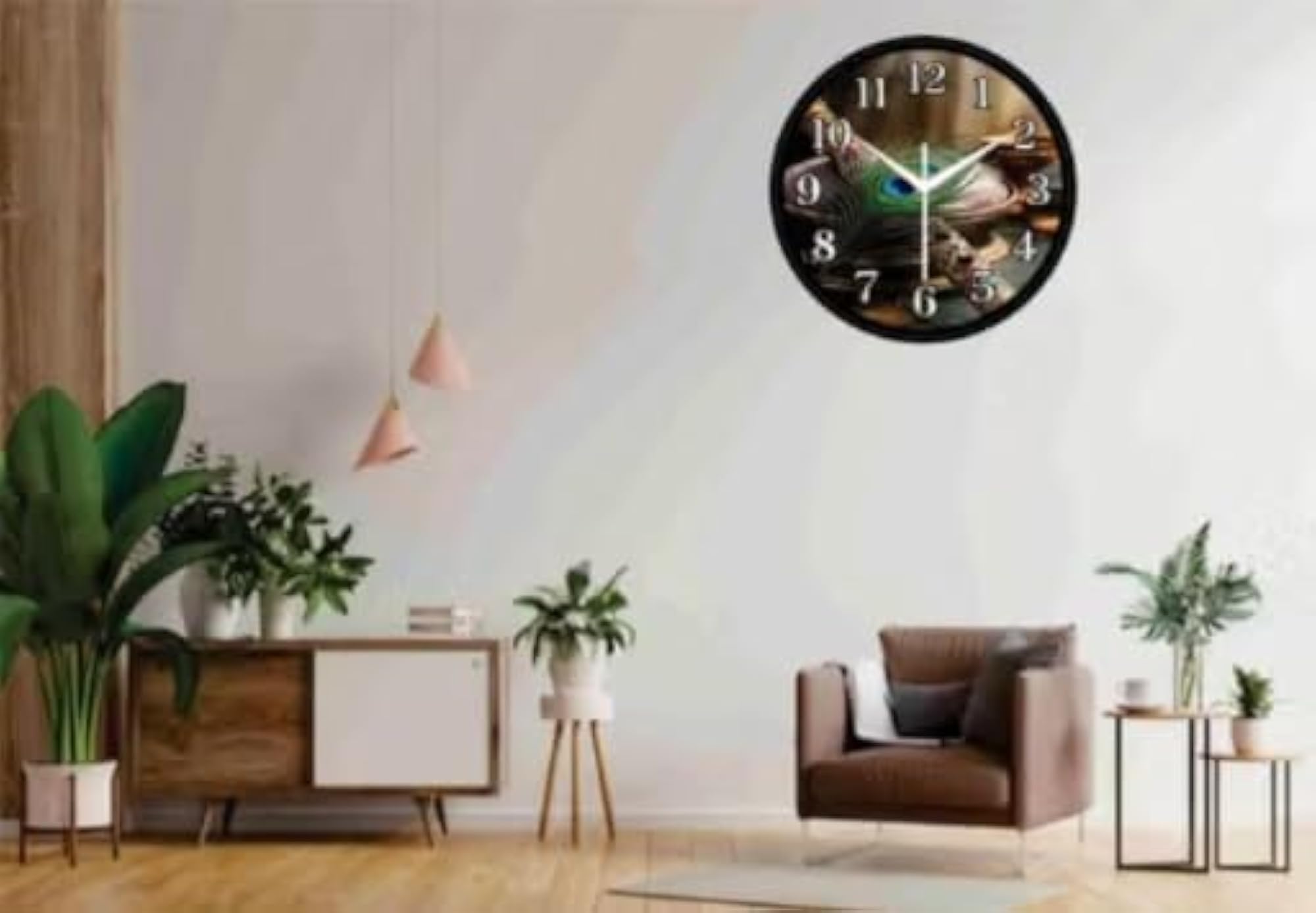 Premium Decorative Wall Clock for Home & Office, Round Analog Design