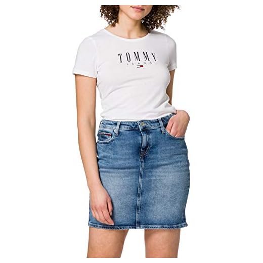 Tommy jeans dam klassiska denim kjol alb