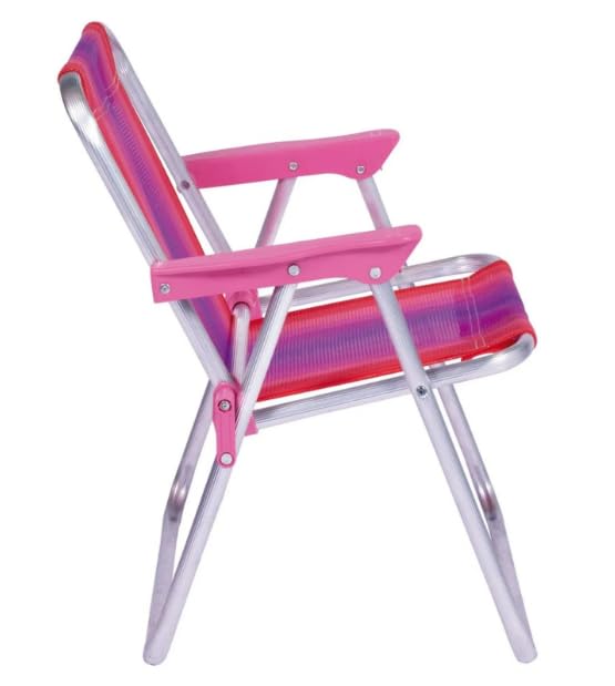 Cadeira Infantil dobrável Alta Alumínio cor Rosa