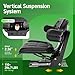 ALMULOO Universal Tractor Seat Suspension Adjustable Seat Wrap Around Comfort Ride Compatible with John Deere Skidder Swather Windrower International Harvester Tractor Ford New Holland Models Black