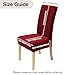 Smiry Velvet Stretch Dining Room Chair Covers Set of 4, Soft Removable Washable Chair Slipcovers Kitchen Parsons Chair Protector, Wine Red