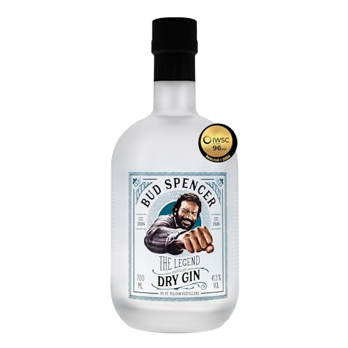 Bud Spencer Dry Gin - The Legend - [41 3% Vol Distilled 0 7l] Premium Gin Angebote - Bud Spencer und Terence Hill Fanartikel - Geschenk für Männer - Geschenkset Herren - Geschenke Box