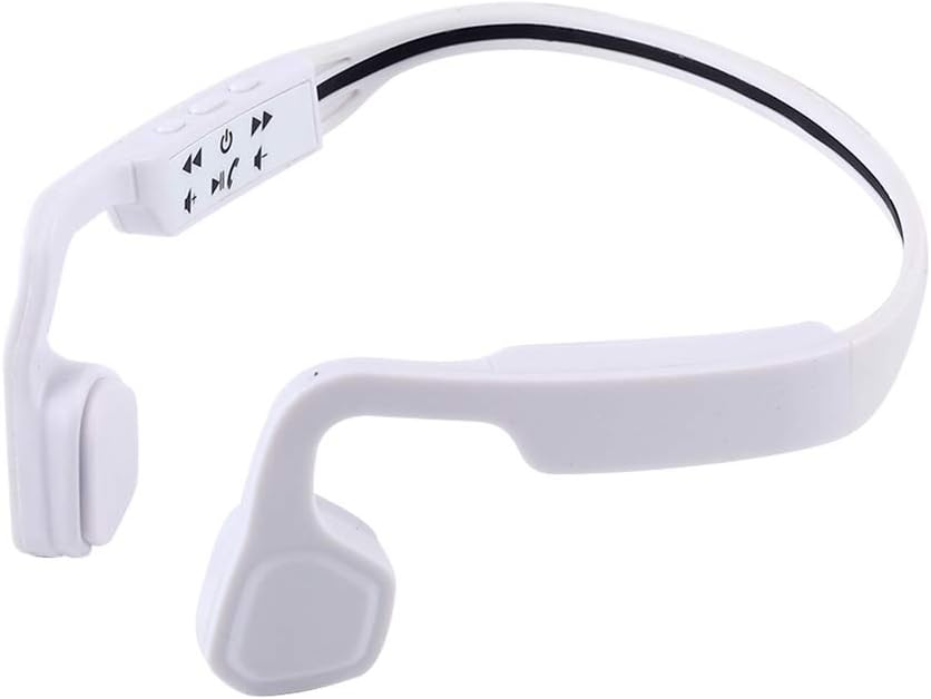 Bone Conduction Headphones, Bluetooth Movement Wireless Headphone, Handfree Calling USB Charging, for Running, Sports, Fitness,White