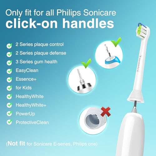 Trustnice Mini Aufsätze Ersatzbürsten für Philips Sonicare Bürstenköpfe – Kompatibel mit Philips Sonicare Elektrische Zahnbürste Snap-on-Bürstenmodell, 8er Pack – Bild 6