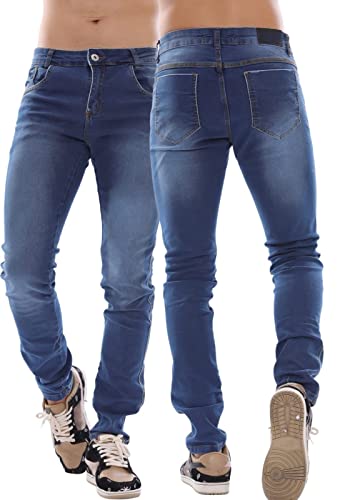 Calça Jeans Masculina Skinny Ballad Linha Premium Azul França (46)