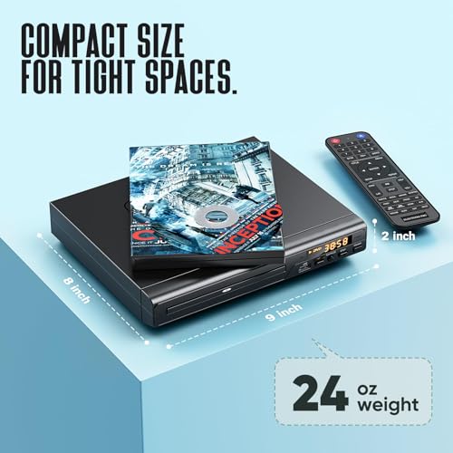 image for Electcom Pro DVD Players for TV with HDMI, DVD Players That Play All R