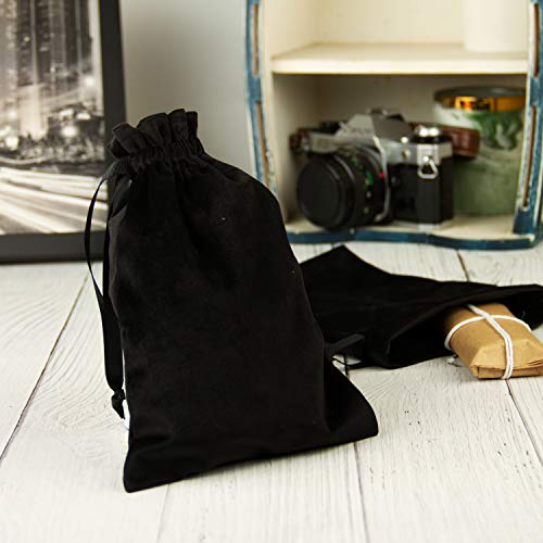 Wrapaholic Velvet Tarot Rune Bag - 6 Pack Velvet Bags 6 X 9 Inches For Cards, Game Pieces, Jewelry, Wedding Party Gift Wrap - Black, Forest Green And Wine #TOP1