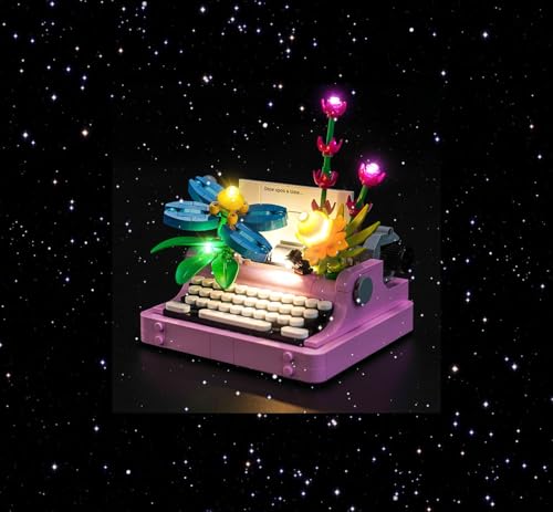 Brick Shine Kit de luces para máquina de escribir con flores 31169 (juego de modelo no incluido) (clásico)