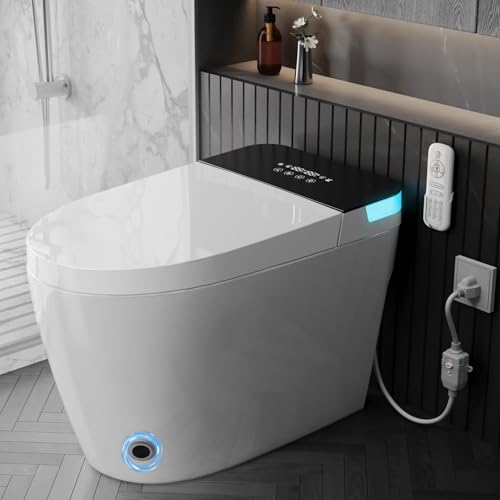 TDH Luxury Smart Toilet, Heated Seat with Warm Water Sprayer