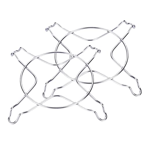 Cabilock 2pcs Stainless Steel Cooling Rack for Cooking Multi Function Steam Rack Wear Resistant Kitchen Countertop Protector for Air Fryers Stockpots and Pressure Cookers