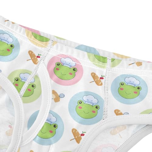 Frog Bread Pattern Boys' Underwear 100% Cotton Boys' Briefs Soft Toddler Underwear4