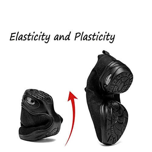 Womens Jazz Sneakers Lace-up Walking Shoes Split Sole Dance Shoes with Air Cushion Breathable Mesh Platform Shoes3