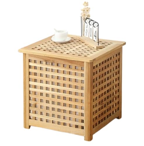 Table de chevet en grille du milieu du siècle en bois massif noble et finitions luxe