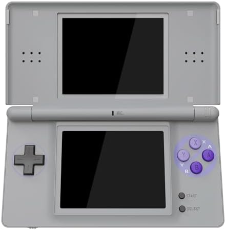 eXtremeRate Classic SNES Style Replacement Full Housing Shell for Nintendo DS Lite, Custom Handheld Console Case Cover with Buttons, Screen Lens for Nintendo DS Lite NDSL - Console Without - 3
