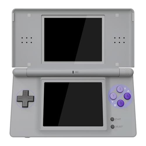Image of eXtremeRate Classic SNES Style Replacement Full Housing Shell for Nintendo DS Lite, Custom Handheld Console Case Cover with Buttons, Screen Lens for Nintendo DS Lite NDSL - Console Without