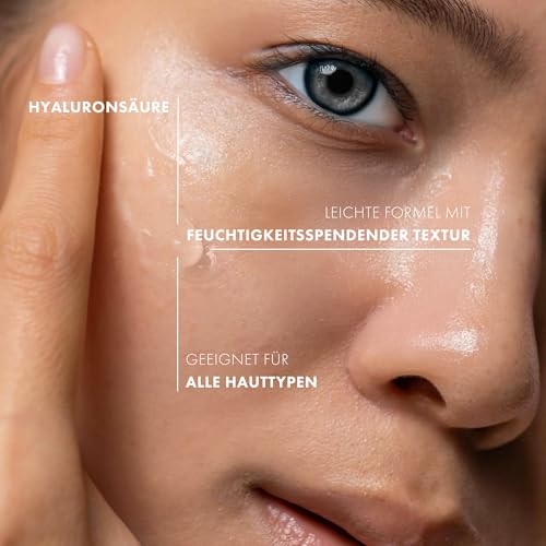 Satin Naturel Hyaluron Serum Hochdosiert 100ml – Bio Hyaluronsäure Serum Gesicht – Anti-Aging Feuchtigkeitsserum – Vegan – 24h Feuchtigkeit – Gesichtspflege für Frauen und Männer