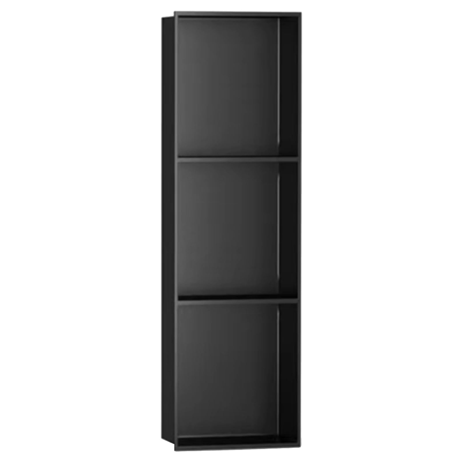 Doccia in acciaio inox 304 nero opaco, impermeabile, a prova di perdite, mensola Sto per ambienti umidi, bagno, alcova, shampoo nizer, miglioramento della casa/rinnovo – 90 x 28 x 12,5 cm
