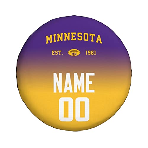Custom Minnesota Spare Tire Cover,Add Personalized Name and Number,Waterproof Dust-Proof Spare Wheel Cover-Universal for RV SUV Trailer Truck