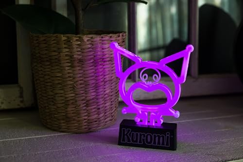 Image of Silver Buffalo Sanrio Hello Kitty Kuromi Mood Lighting, Neon Light Lamp