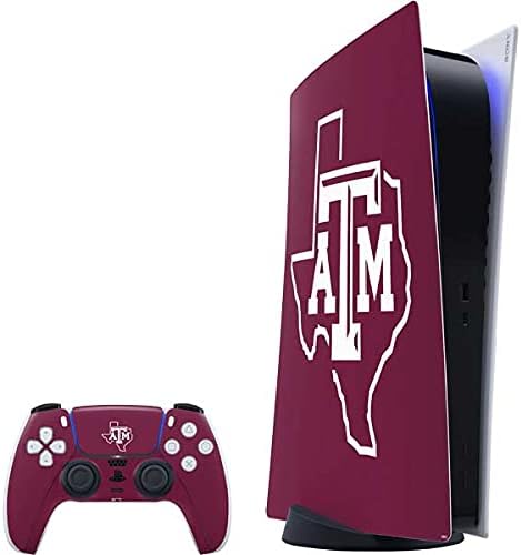 Skinit Decal Gaming Skin Compatible with PS5 Digital Edition Bundle - Officially Licensed Texas A&M University Outline Design