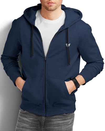 Image of EYEBOGLER Mens Hooded Neck Full Sleeves Regular Fit Solid Jacket