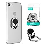 ICHECKEY Cell Phone Ring Holder Ultra-Thin 360° Adjustable Ring Stand Grip Mount Kickstand for iPhone 7/7 Plus, Galaxy S8/S8 Plus and Almost All Cases/Phones - Silver and Black