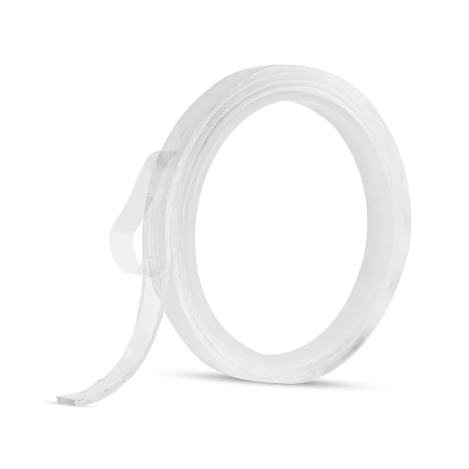 Nastro adesivo biadesivo trasparente, Nastro biadesivo lavabile senza tracce, rimovibile, riutilizzabile, antiscivolo, in gel trasparente, 10/30 mm, 1 m, 2 mm(30mm 1m)