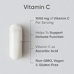 Sports Research® Vitamine C 1000mg - Supplément d'Acide Ascorbique Vérifié Sans OGM pour le Soutien Immunitaire & Protection Antioxydante | Amical Végétalien, Approvisionnement de 8 Mois (240 Comptes)