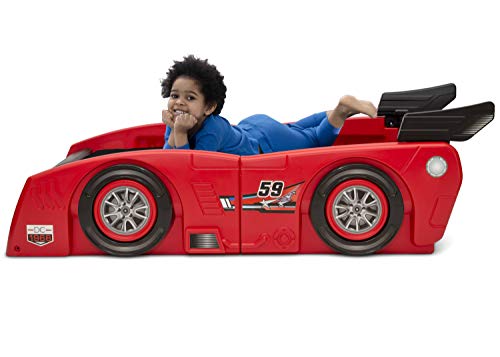 Delta Children Grand Prix Race Car Toddler & Twin Bed - Made In Usa, Red #TOP3