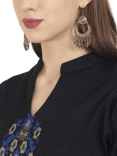 Image of Rosary Women's Winter Woolen Kurti Jacquard Straight Fit Ethnic Wear with 2 Side Pockets
