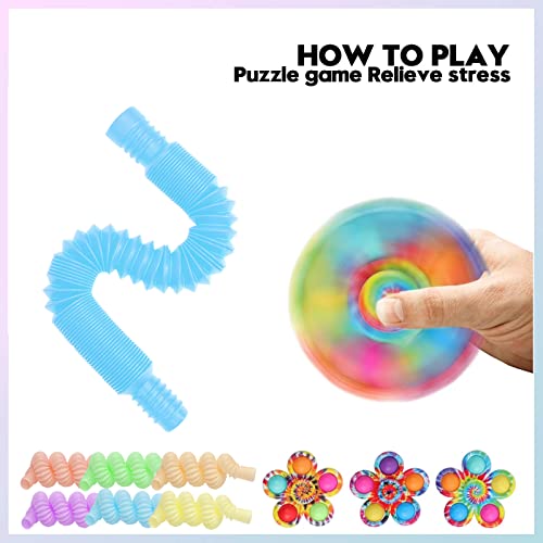 (50Pcs) Fidget Toys For Kids, Fidget Popits Pack Popper Toy Set For Girls Boys, Treasure Chest Classroom Prizes Party Favors For Kids 4-8, Silicone Stress-Relief Sensory Toy Box For Kids And Adults #TOP2
