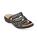 Clarks womens Leisa Cacti Slide Sandal, Black Leather, 8 US