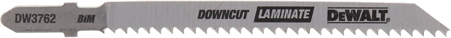 DEWALT DW3762-5 4-Inch 10 TPI Laminate Down Cutting Cobalt Alloy Steel T-Shank Jig Saw Blade (5-Pack)