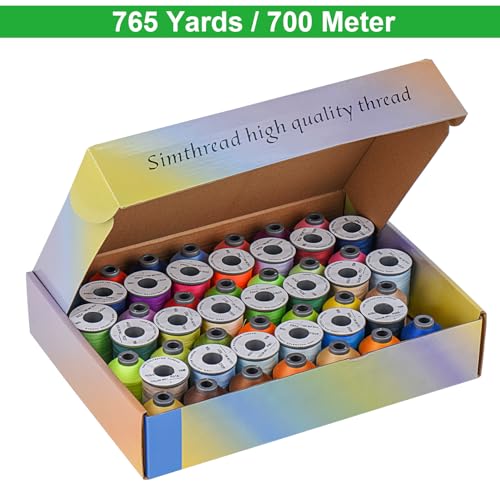 Hilo de coser de poliéster Simthread 62 colores, 765 yd cada uno miniatura 3