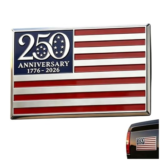 Metal American Flag Car Emblem 1776-2026 Jubiläen Truck Metallaufkleber