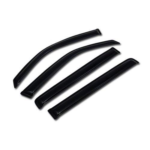 Hs Power 4Pcs Front Rear Window Deflector Sun/Rain Guards Smoke Window Visors 2009-2013 Compatible With Honda Pilot #TOP11