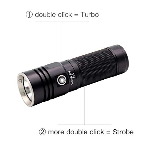 WOWTAC A5 3650 High Lumens Super Bright Flashlight, 26650 5000mAh Battery EDC Flashlight, CREE XHP 70 Rechargeable Flashlight LED Handheld Flashlight for Outdoor Camping Hiking-NW