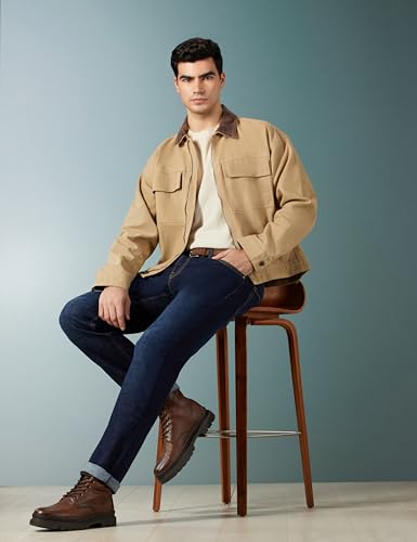 Image of Pepe Jeans Men's Straight Fit Jeans|Mid Rise |Stretchable Fabric| Jeans for Men | Available in Plus Size