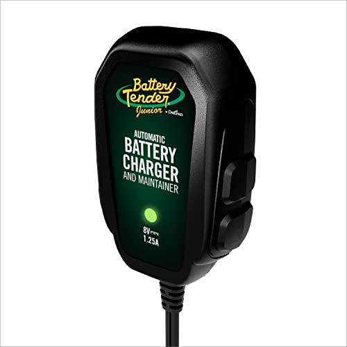 Battery Tender Junior 8V, 1.25 AMP Car Battery Charger and Maintainer: Fully Automatic 8V Automotive Battery Charger for Cars, Motorcycles, ATVs - 022-0197 - Thumbnail 2