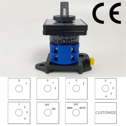 Interruptor de leva de 20A con circuito de control rotativo de dos polos LW26-20/2 3