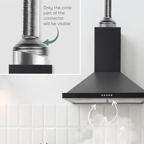 Vent Systems 200 mm auf 100 mm Rohr Reduzierung-Adapter - Reduzierverbinder für HVAC-Lüftungssysteme, Lueftungsrohr, Abluftrohr, Klimaanlage Verbinder - Rundrohr Reduktion/Reduzierstueck