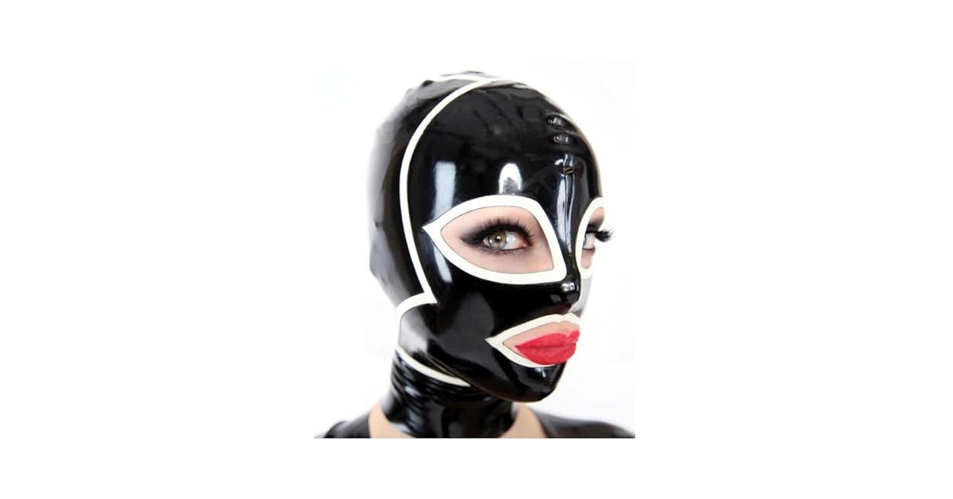 TRILITH PREMIUM MODEL 『Black Masquerade』 Amazon.com: BRLITEHE Black Latex Hood Adult Rubber Mask With