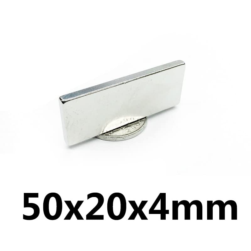 1/2/3pcs 50x20x4mm NdFeB Rare Earth Block Rectangular Neodymium 50x20x4 mm Strip Magnetic 50 * 20 * 4mm Magnet(2pcs)