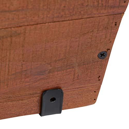 Amazon Basics Recycled Wood Deck Hanging Planter - 2-Pack, 18.9" X 7.87" X 7.5" #TOP3
