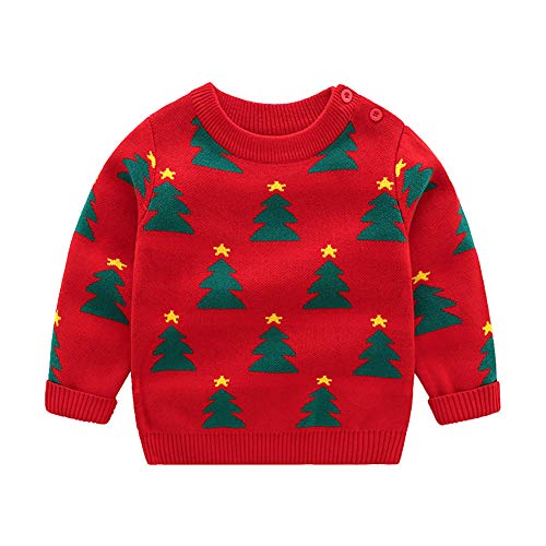 DaobaKIDS Kinder Weihnachten Pullover Jungen Mädchen Retro Schneemann Weihnachtsmann Neuheit Pull Kinder- Geschenke Xmas Strickpullover Cover